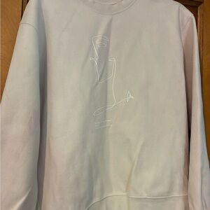 Zara Men's Cream Crewneck Sweatshirt The Man with the Poker Face